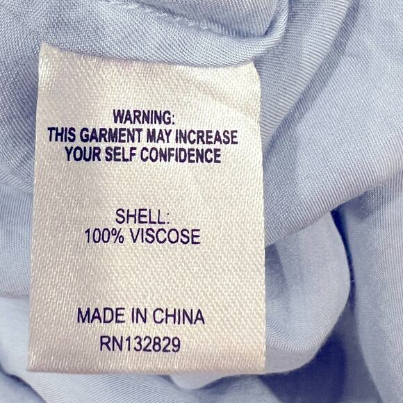 Song of Style Lily Mini Shirt Dress Blue : Keyhole on chest Size M - Picture 11 of 14